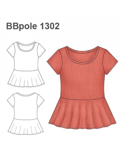 POLERA PEPLUM BEBE 1302