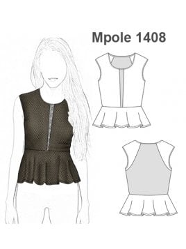 POLERA PEPLUM MUJER 1408