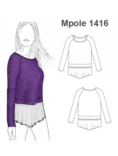 POLERA MANGA RAGLAN MUJER 1416