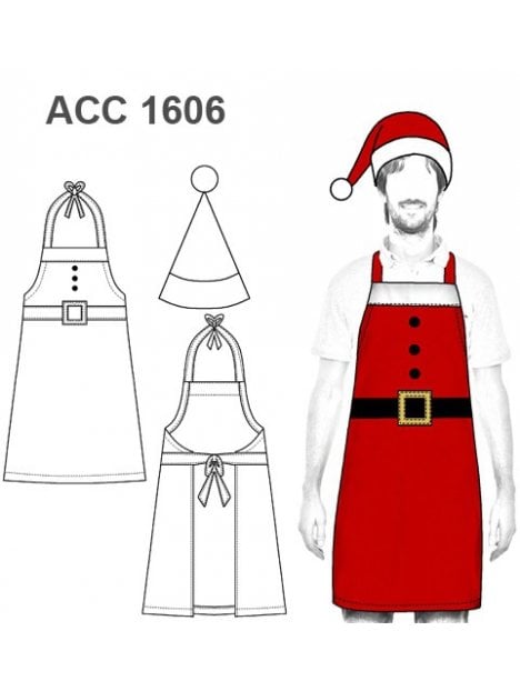 DELANTAL PECHERA COCINA NAVIDAD