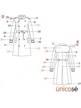 ABRIGO TRENCH 1801 HOMBRE