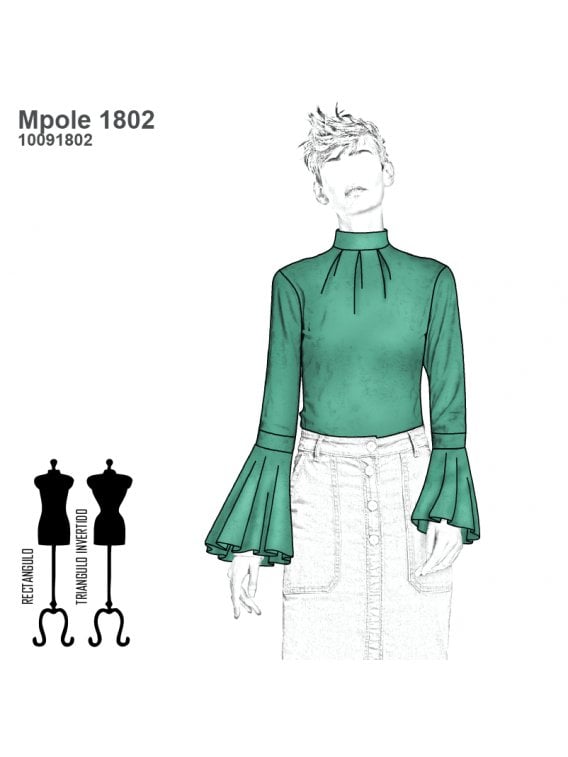 POLERA CUELLO ALTO MUJER 1802