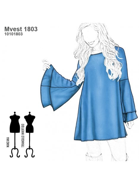 VESTIDO EVASE MUJER 1803