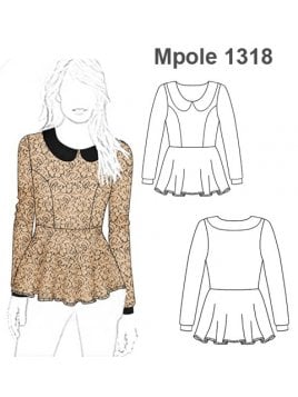 POLERA PEPLUM CUELLO BEBíŠ