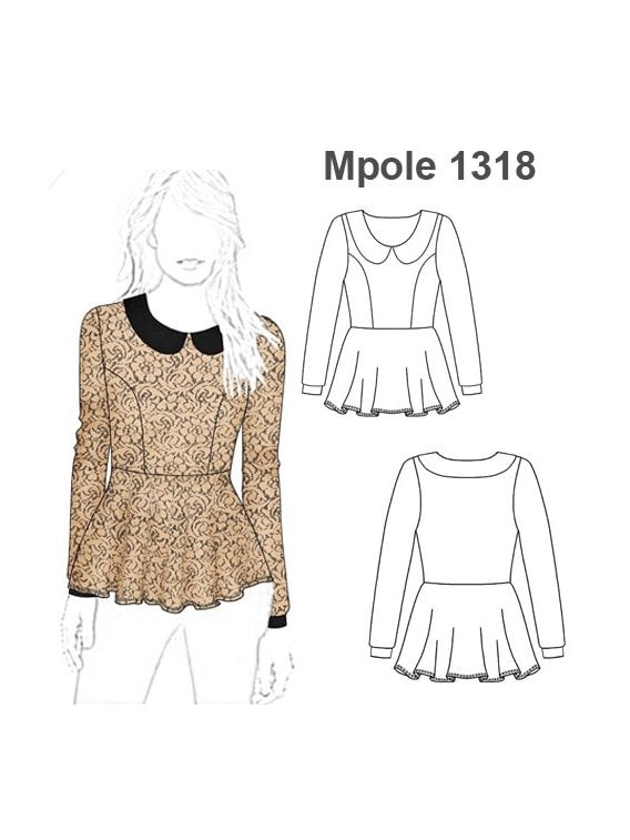 POLERA PEPLUM CUELLO BEBíŠ