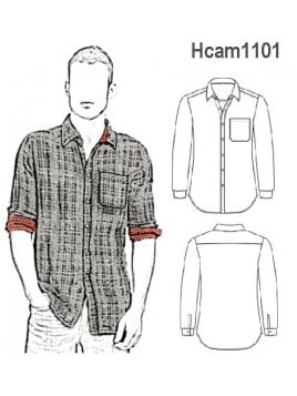 CAMISA REVERSIBLE HOMBRE SEMI ENTALLADA,