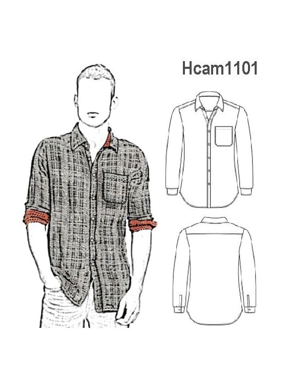 CAMISA REVERSIBLE HOMBRE SEMI ENTALLADA,
