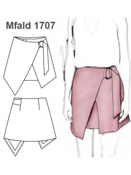 FALDA ASIMETRICA MUJER 1707