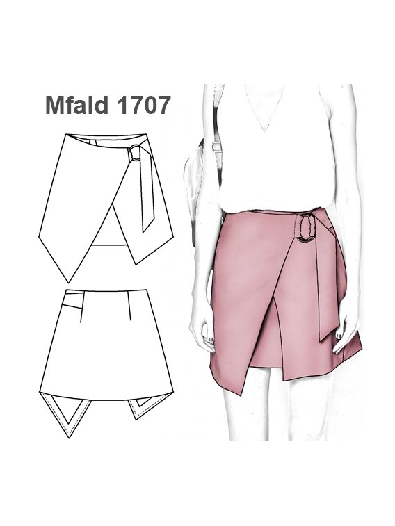 FALDA ASIMETRICA MUJER 1707