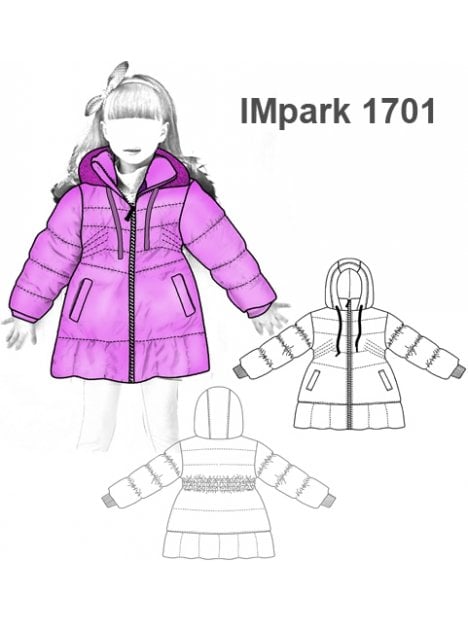PARKA ACAMPANADA NIÑA 1701