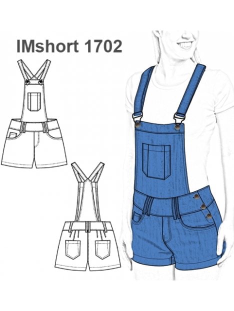 SHORT JARDINERA NIÑA 1702