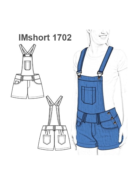 SHORT JARDINERA NIÑA 1702