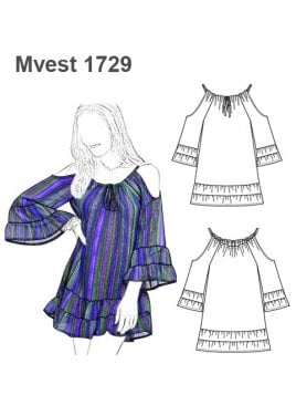 VESTIDO HOMBRO DESCUBIERTO