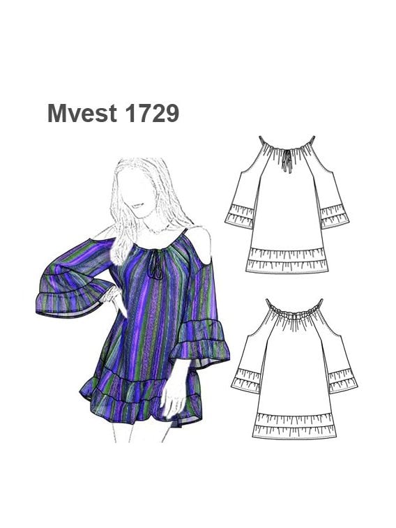 VESTIDO HOMBRO DESCUBIERTO