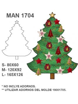 ARBOL PARED NAVIDAD 1704
