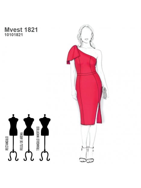 VESTIDO TUBO MUJER 1821