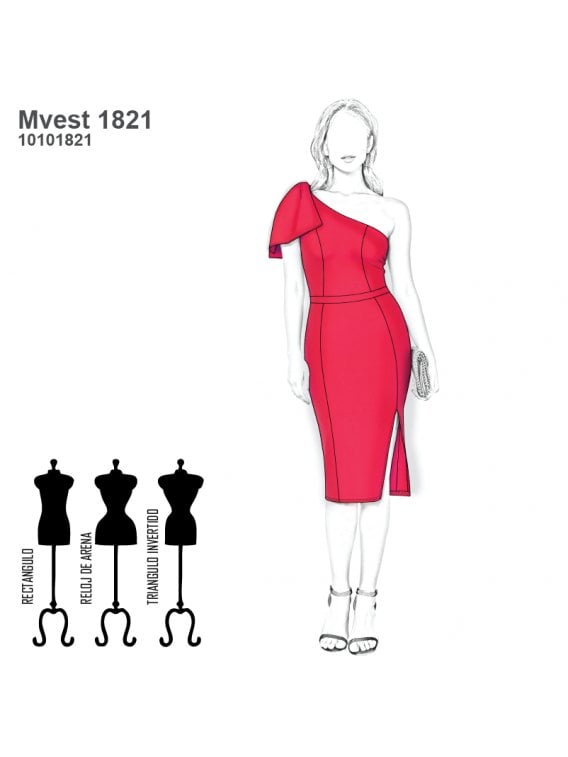 VESTIDO TUBO MUJER 1821
