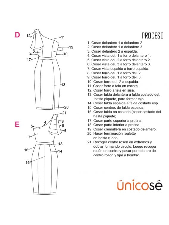 VESTIDO TUBO MUJER 1821