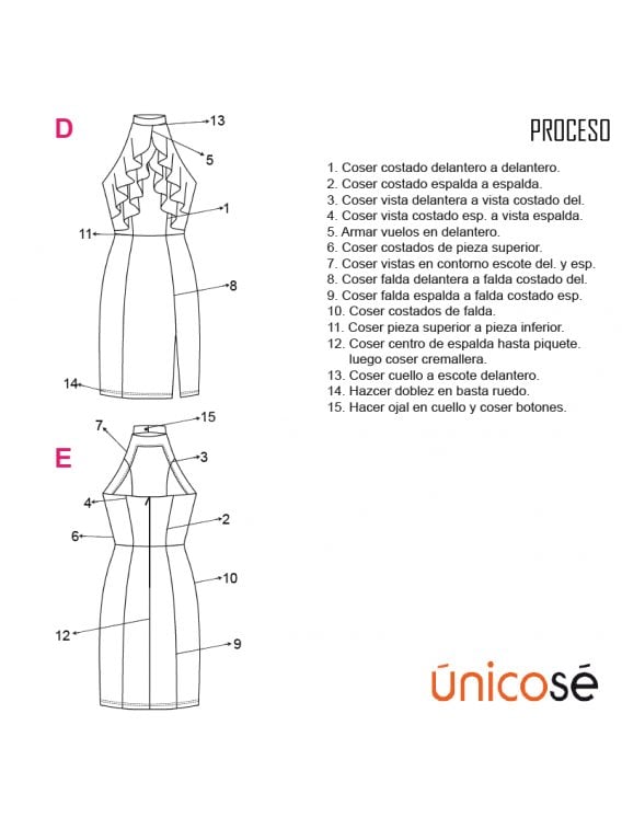 VESTIDO TUBO MUJER 1820