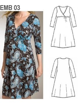 VESTIDO EMBARAZADA, CORTE BAJO BUSTO, ES