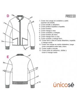 CHAQUETA BOMBER TRABAJO RT1817