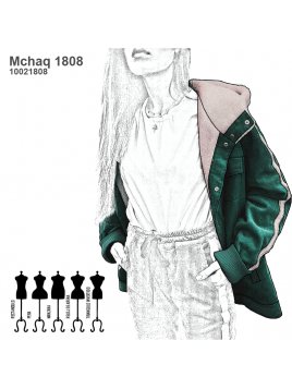 CHAQUETA OVERSIZE MUJER 1808