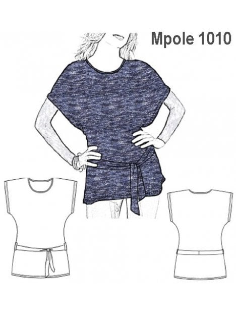 POLERA MURCIELAGO MUJER, MANGA CORTA, 