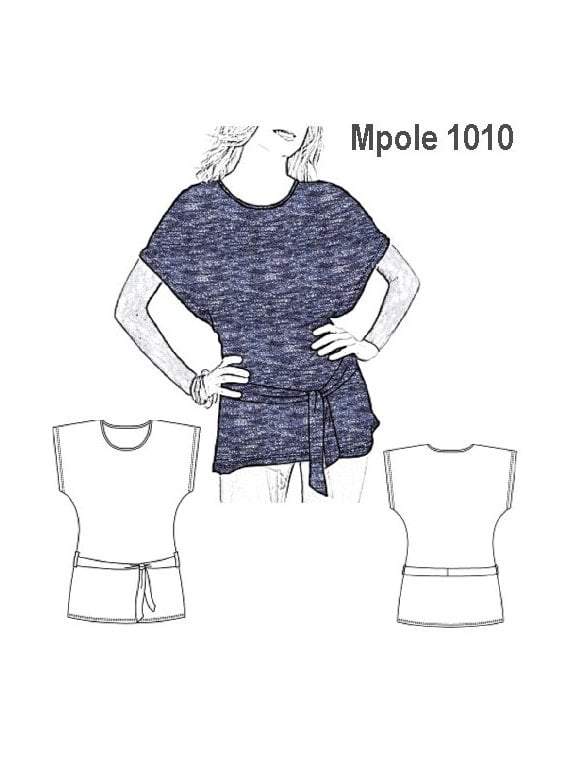 POLERA MURCIELAGO MUJER, MANGA CORTA, 