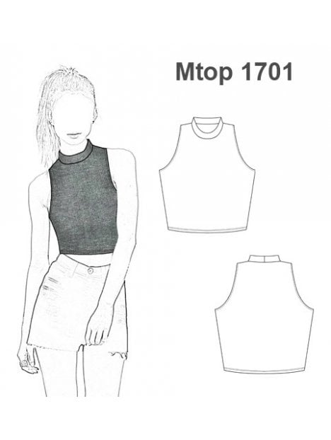 CROP TOP CUELLO ALTO