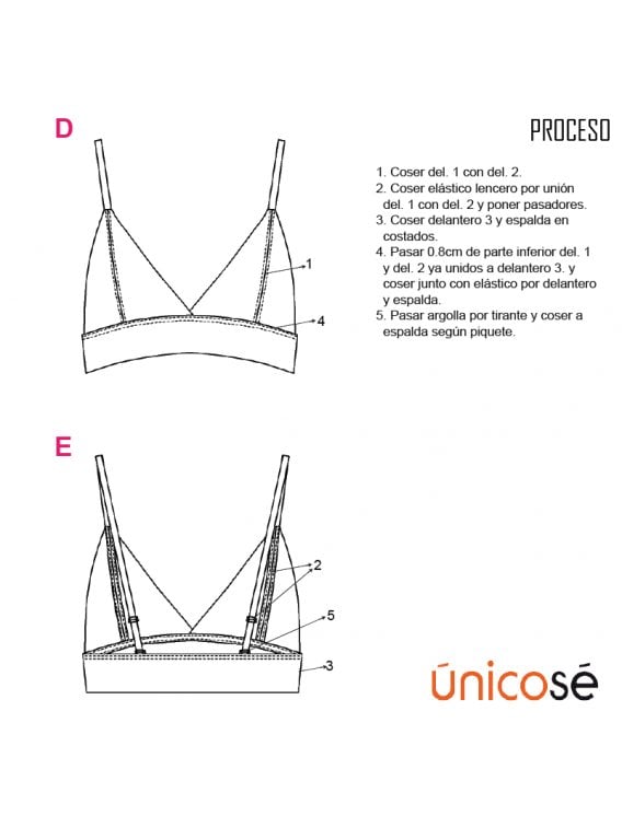 MOLDE: INTERIOR BRALETTE MUJER 1801