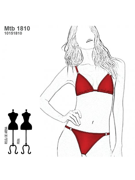 MOLDE: TRAJE DE BAÑO BIKINI MUJER 1810