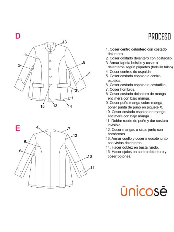 CHAQUETA MOZO RT 1828