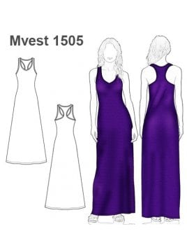 MAXI VESTIDO CAMISETA MUSCULOSA MUJER