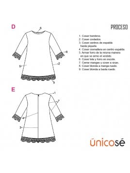 VESTIDO EVASE NIÑA 1801