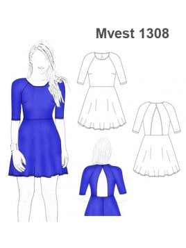 VESTIDO EVASE MUJER 1308