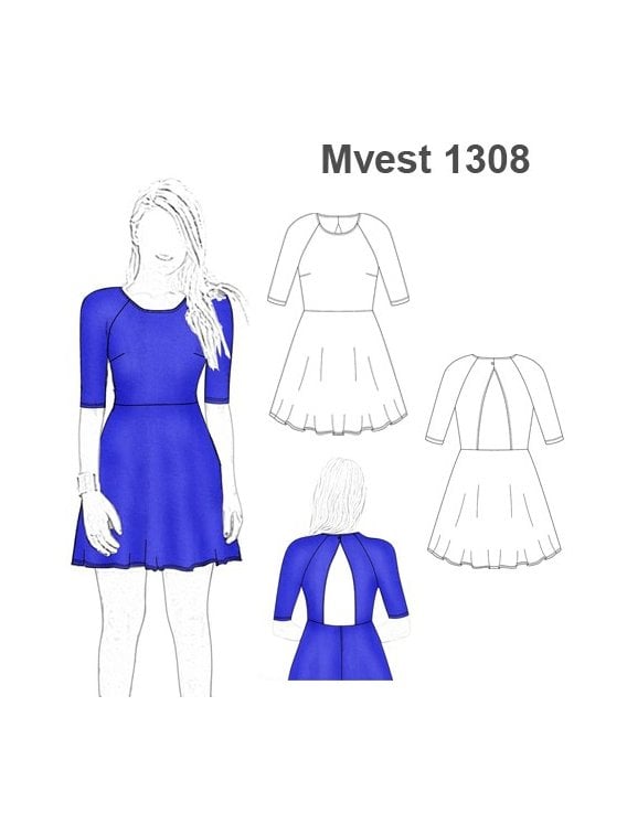 VESTIDO EVASE MUJER 1308