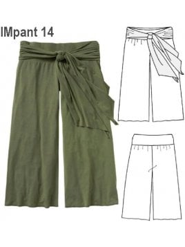 PANTALíñN CAPRI ANCHO NIíïA, PRETINA ANCHA