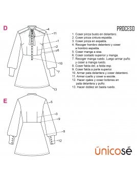 VESTIDO FALDA A MUJER 1834