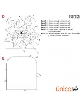 FUNDA SILLA FLOR NAVIDAD MAN 1812