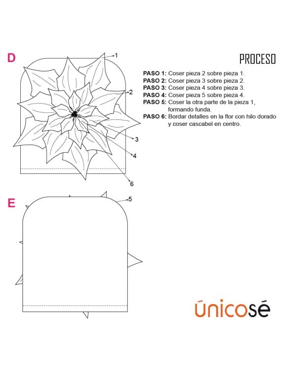 FUNDA SILLA FLOR NAVIDAD MAN 1812