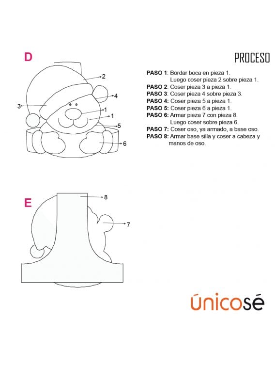FUNDA SILLA OSO NAVIDAD MAN 1801