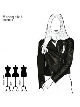 CHAQUETA BIKER CUERO MUJER 1811