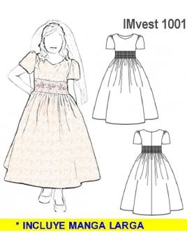 VESTIDO COMUNION NIÑA 1001