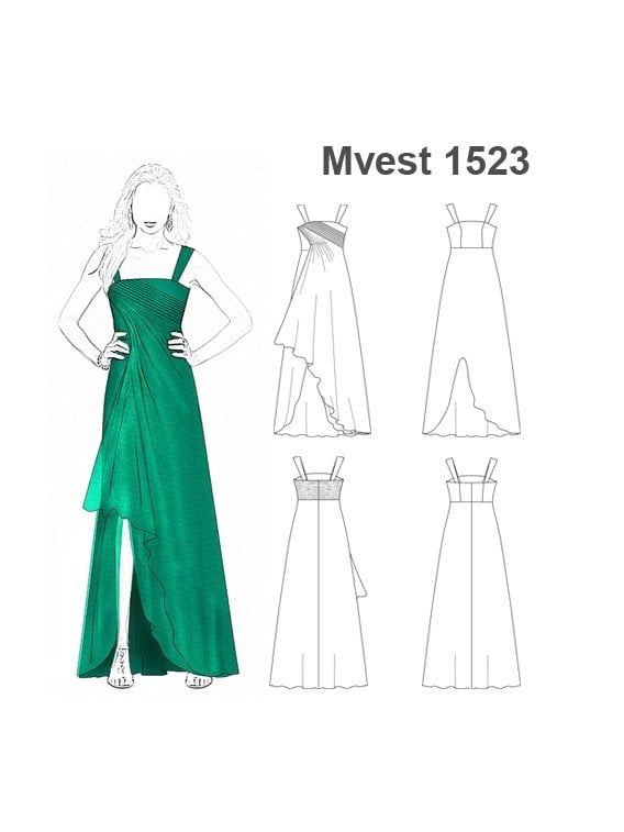 VESTIDO FIESTA LARGO MUJER 1523