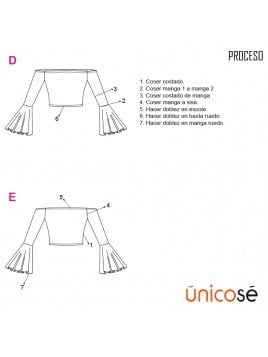 TOP MANGA CAMPANA MUJER 1805