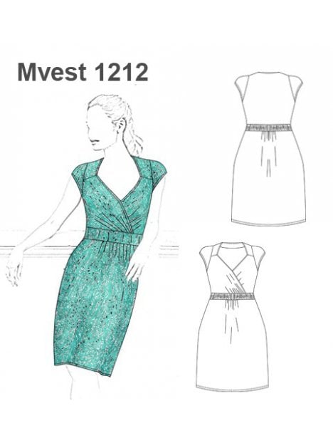 VESTIDO CRUZADO EN BUSTO