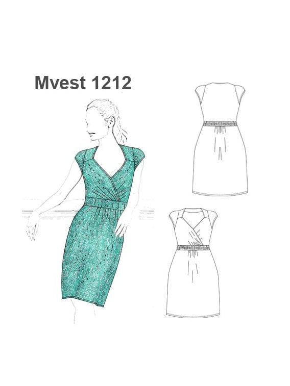 VESTIDO CRUZADO EN BUSTO