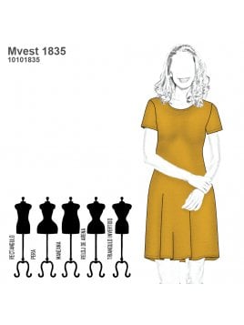 VESTIDO EVASE BASICO MUJER 1835