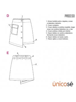 FALDA MINI ASIMETRICA NIÑA 1801