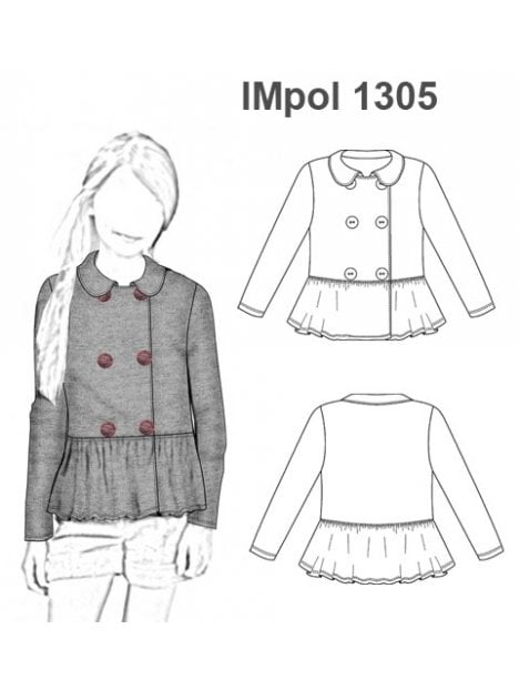 POLERON PEPLUM NIÑA 1305